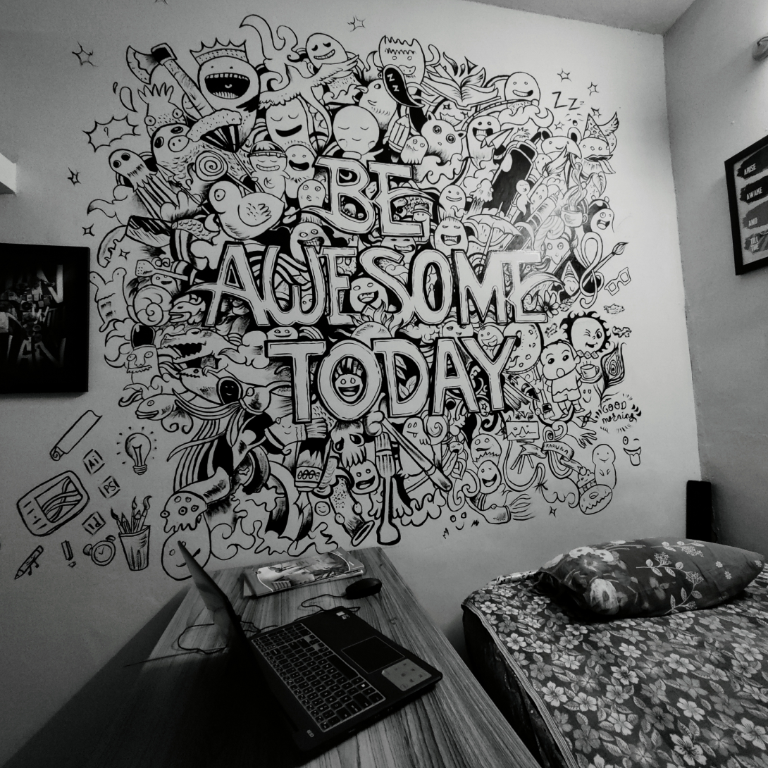 wall doodle art