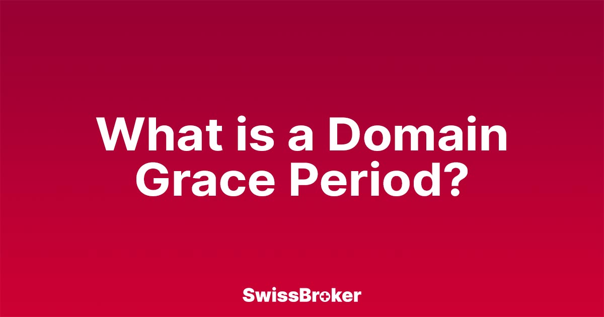 What is a Domain Grace Period? SwissBroker