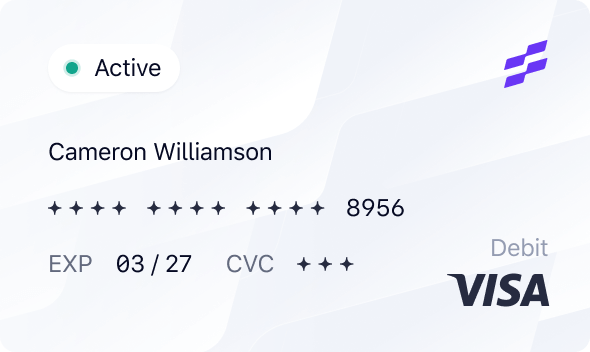 Virtual Card Example Image