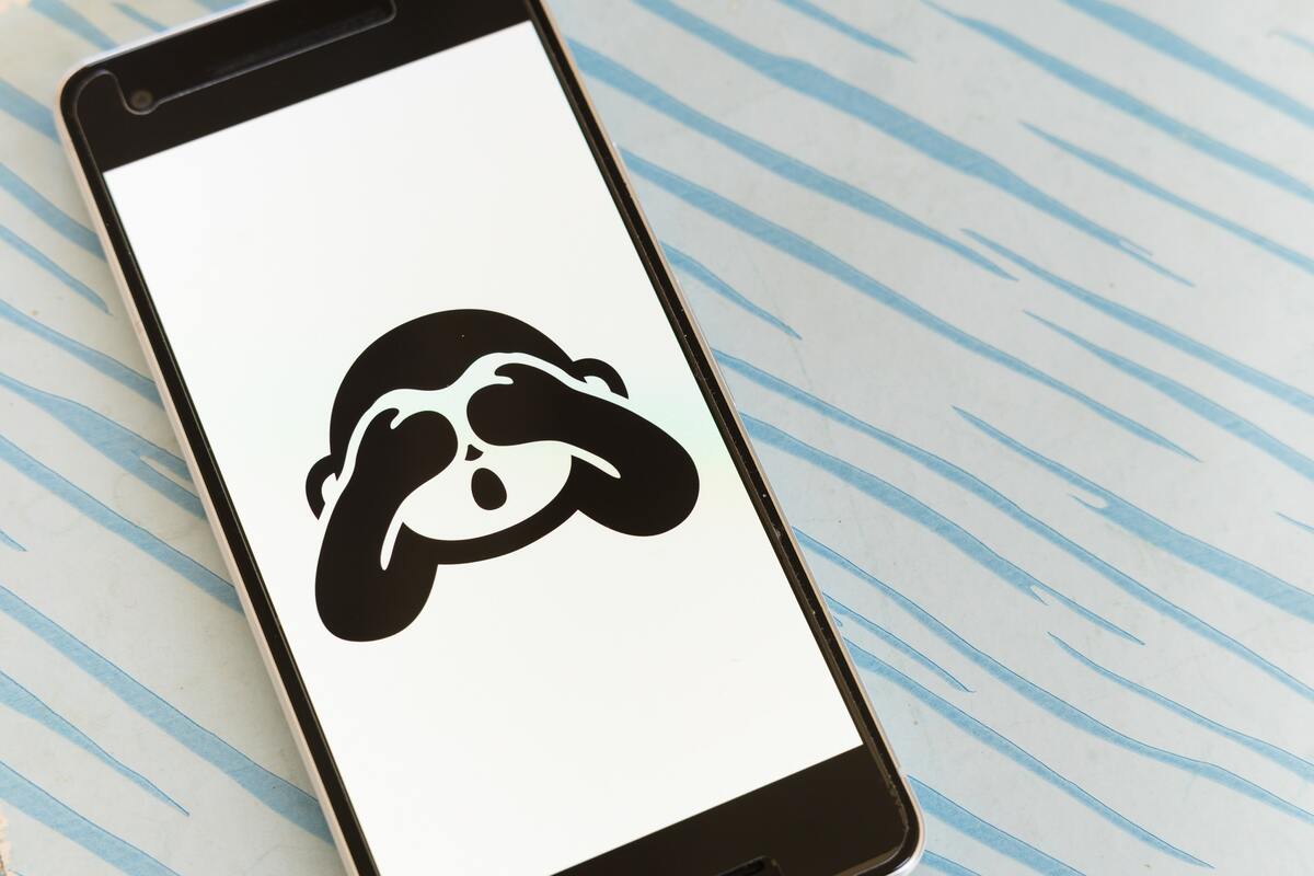 Face covered on phone