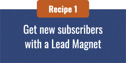 recipe 1 get new subscribers with a lead magnet