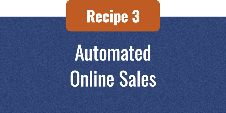 Recipe 3 automated online sales