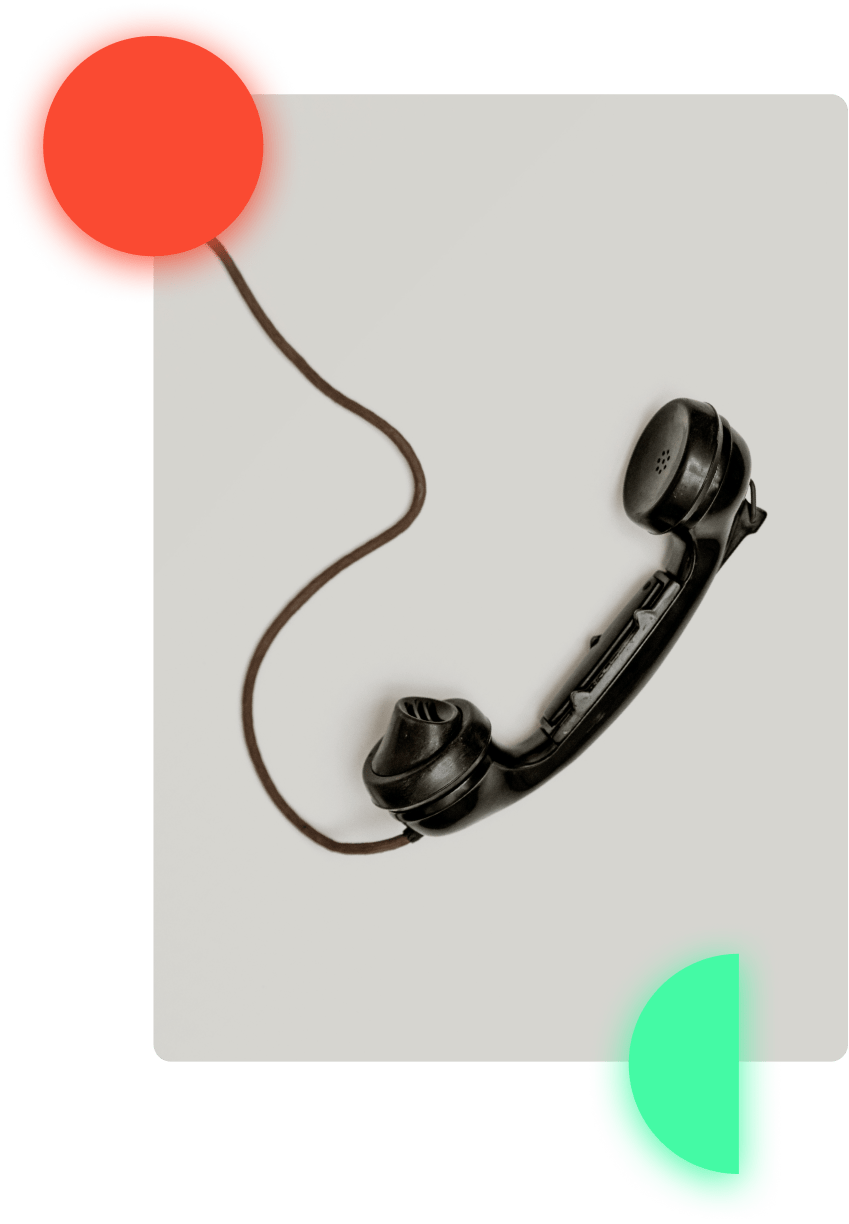 Contact form image of an old telephone.