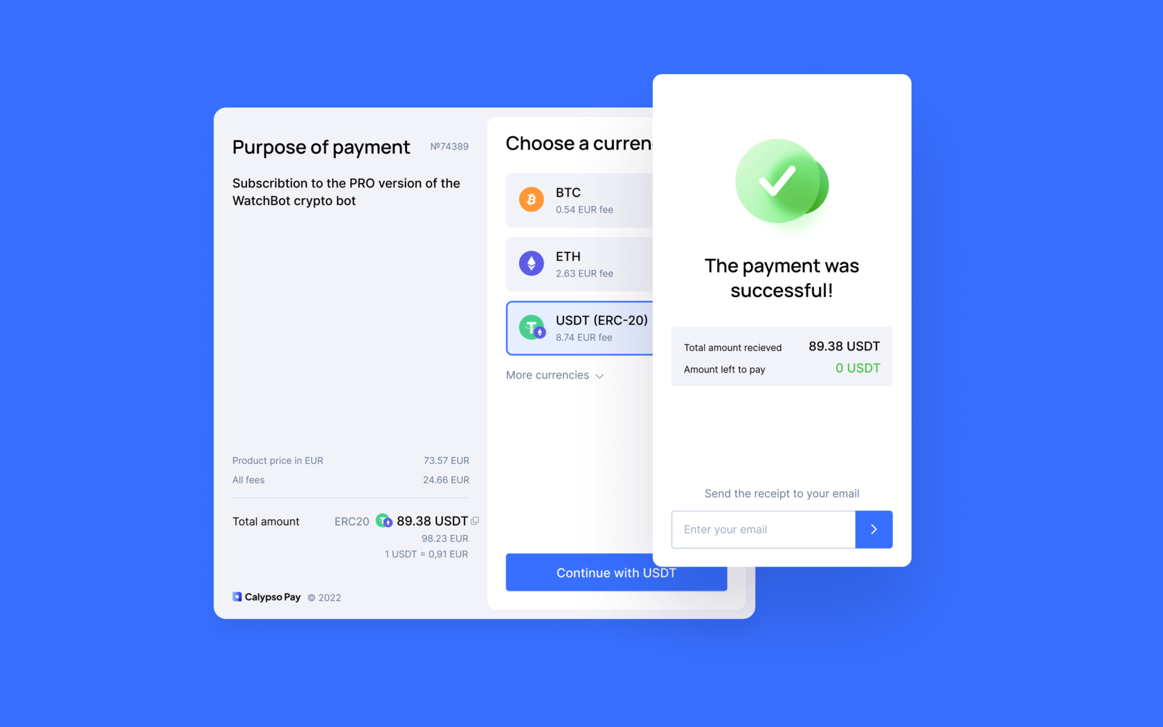 Calypso Pay Payment widget
