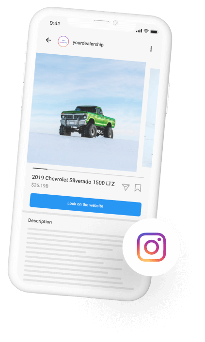 Instagram listing.