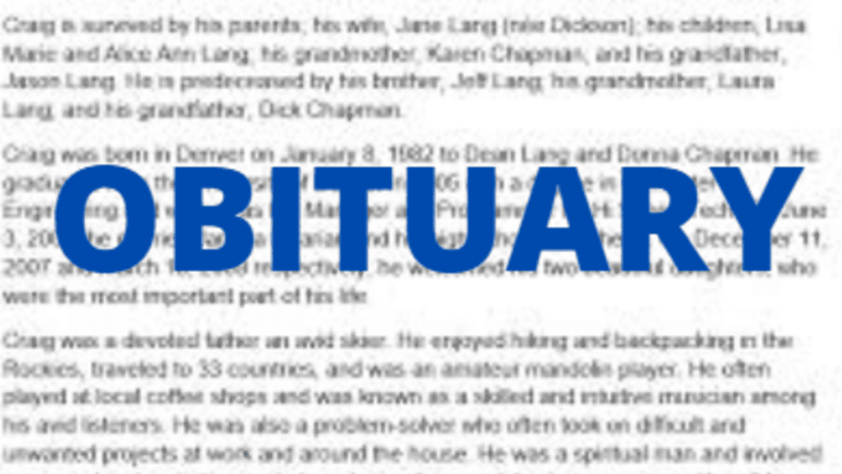 How to Write Obituary Guide CEFR