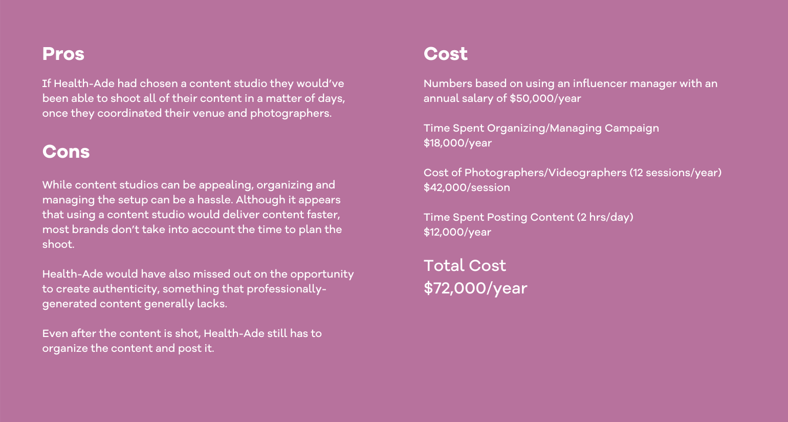 Graphical breakdown of why content matters