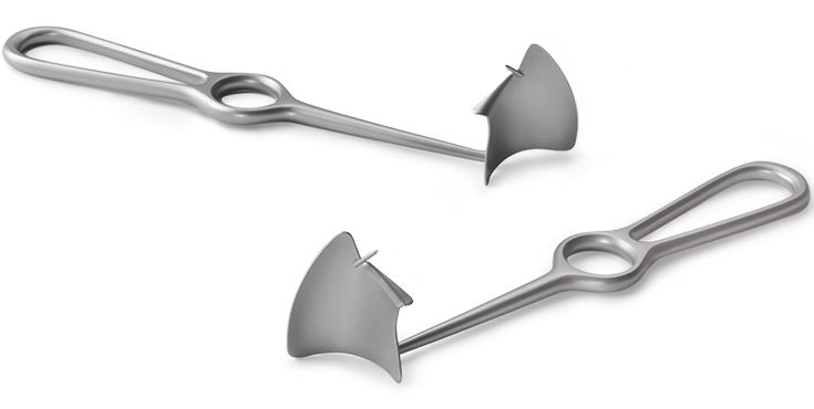 Hook-type sinus retractor according to Lindorf
