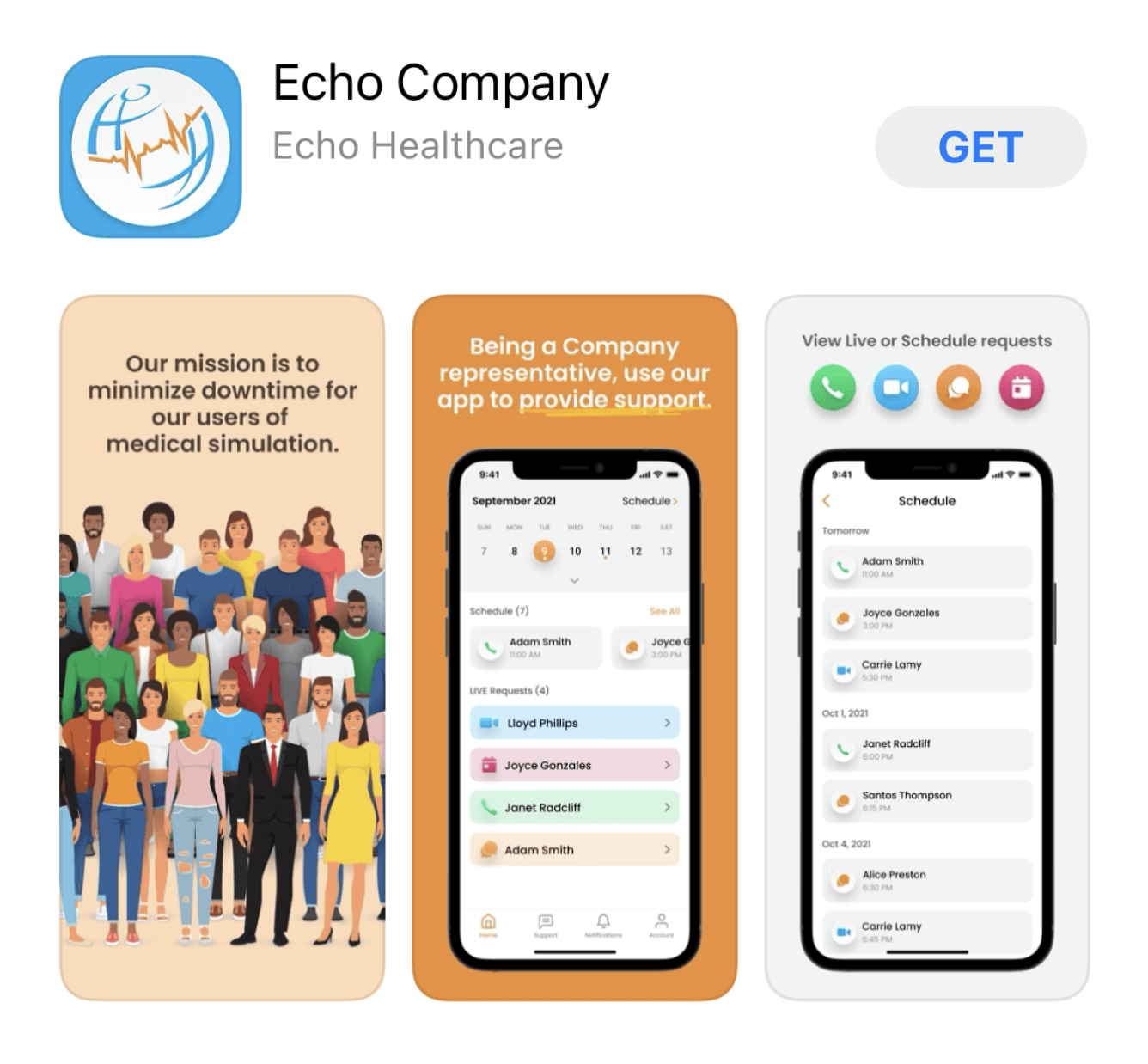 Echo Company app - app store lockup