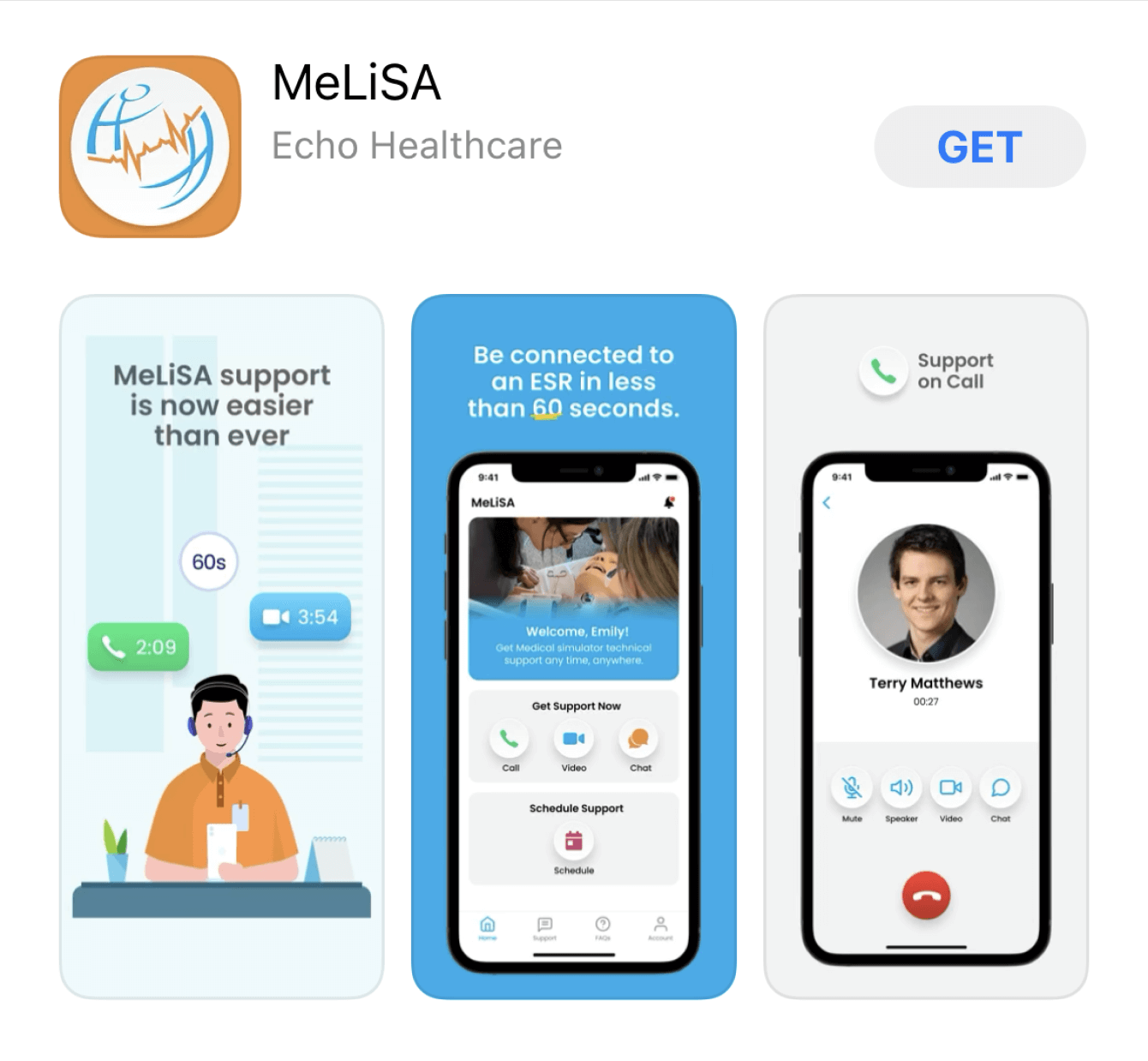 MeLiSA app - app store lockup