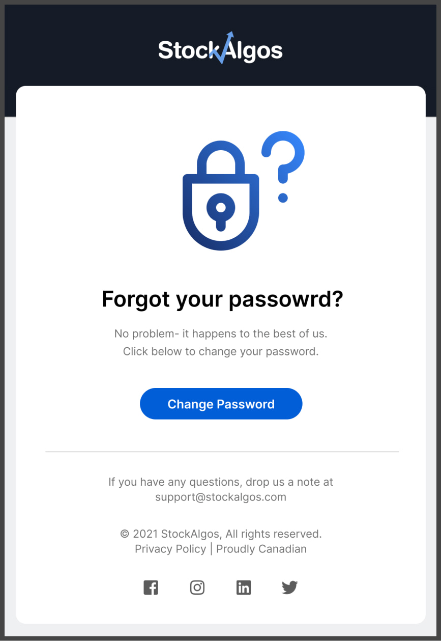 Stockalgos forgot password email template