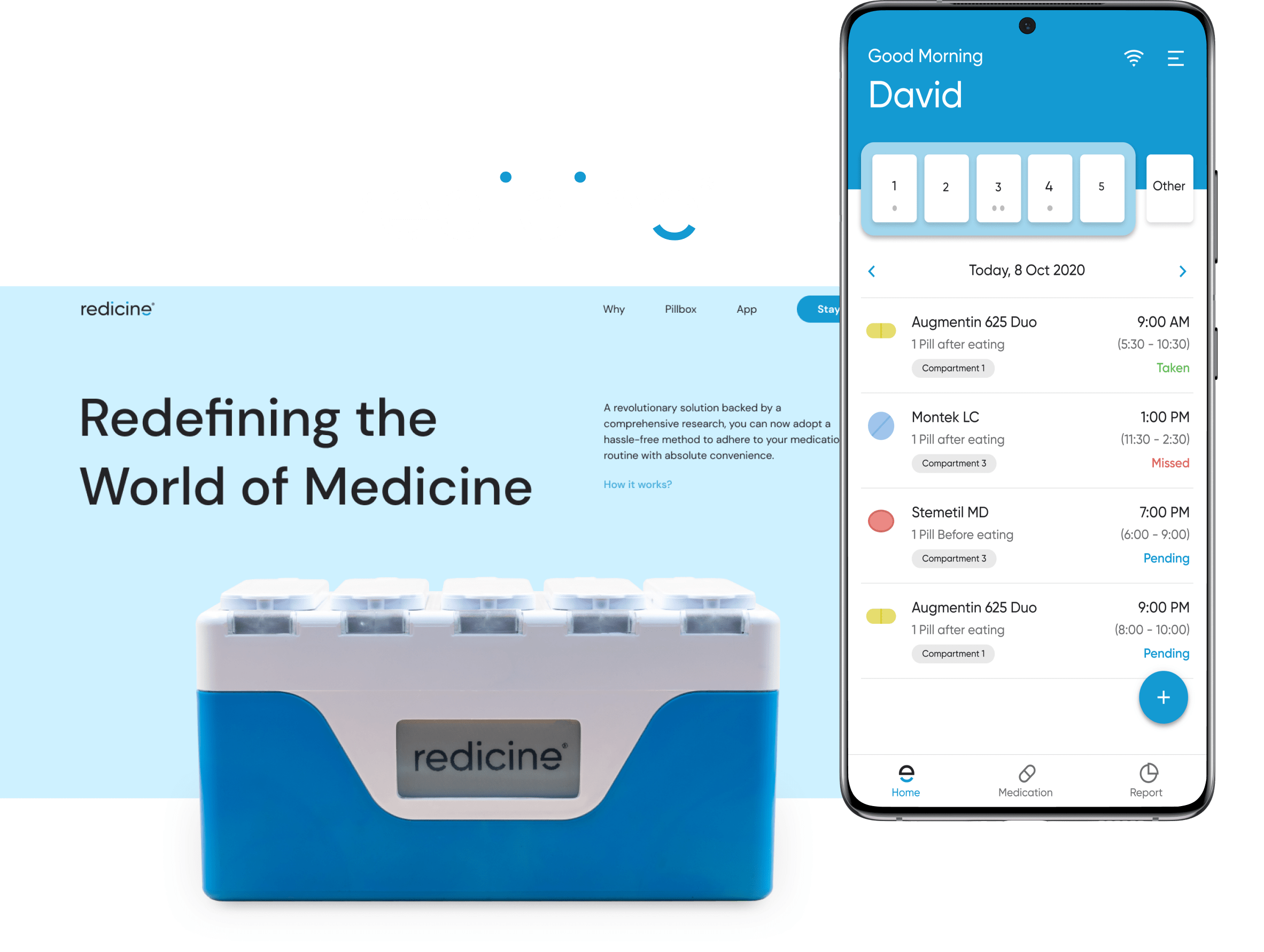 Redicine Logo Website and Mobile app
