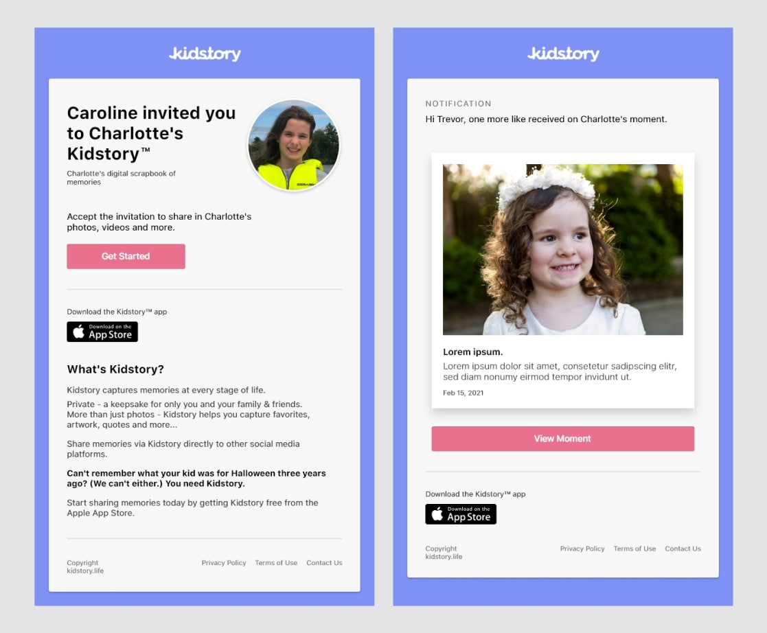 Kidstory email template 