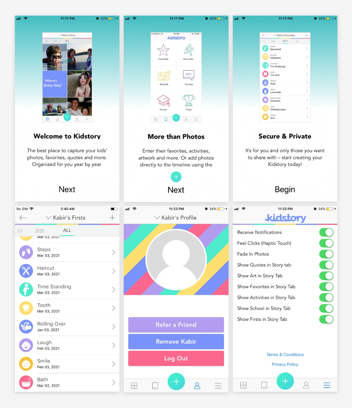 Kidstory old app screensgots
