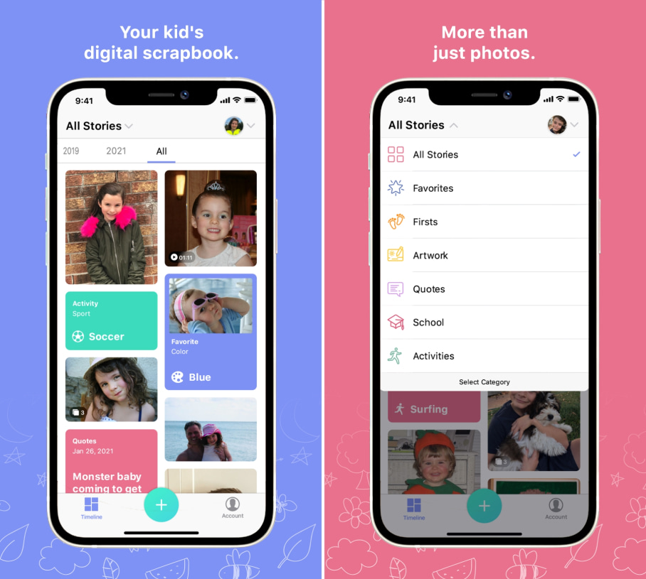 Kidstory app screensgots