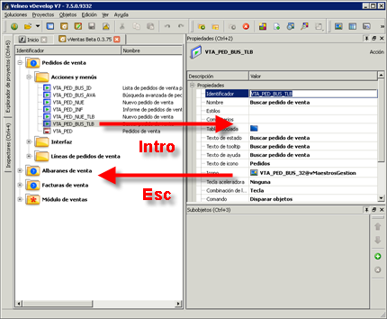 Teclas aceleradoras en Velneo vDevelop V7 2 Teclas aceleradoras en Velneo vDevelop V7 1