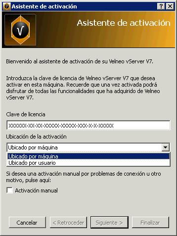 Licencias de Velneo vServer V7: ¿Activación por máquina o por usuario? 2 Licencias de Velneo vServer V7: ¿Activación por máquina o por usuario? 2