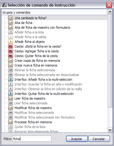 Velneo V7 7.7: Mejoras en el cuadro de diálogo de comandos del editor de procesos 1 Velneo V7 7.7: Mejoras en el cuadro de diálogo de comandos del editor de procesos 1