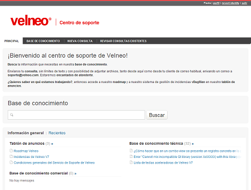 Nuevo centro de soporte de Velneo 2 Nuevo centro de soporte de Velneo 2