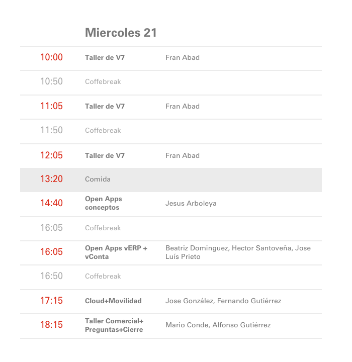 Agenda evento exclusivo Clientes Velneo 6x 2 Agenda evento exclusivo Clientes Velneo 6x 2