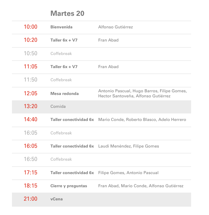 Agenda evento exclusivo Clientes Velneo 6x 1 Agenda evento exclusivo Clientes Velneo 6x 1