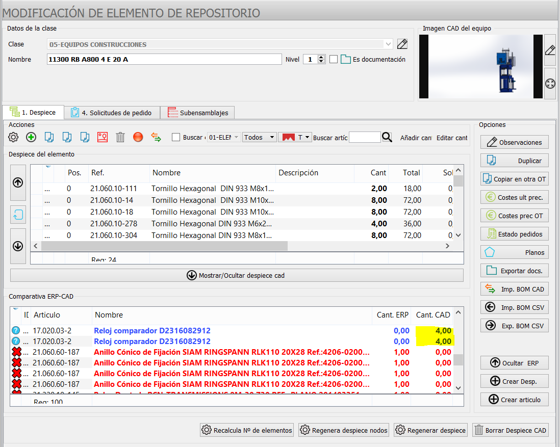 Programación en Velneo: integración de un ERP con CAD 18