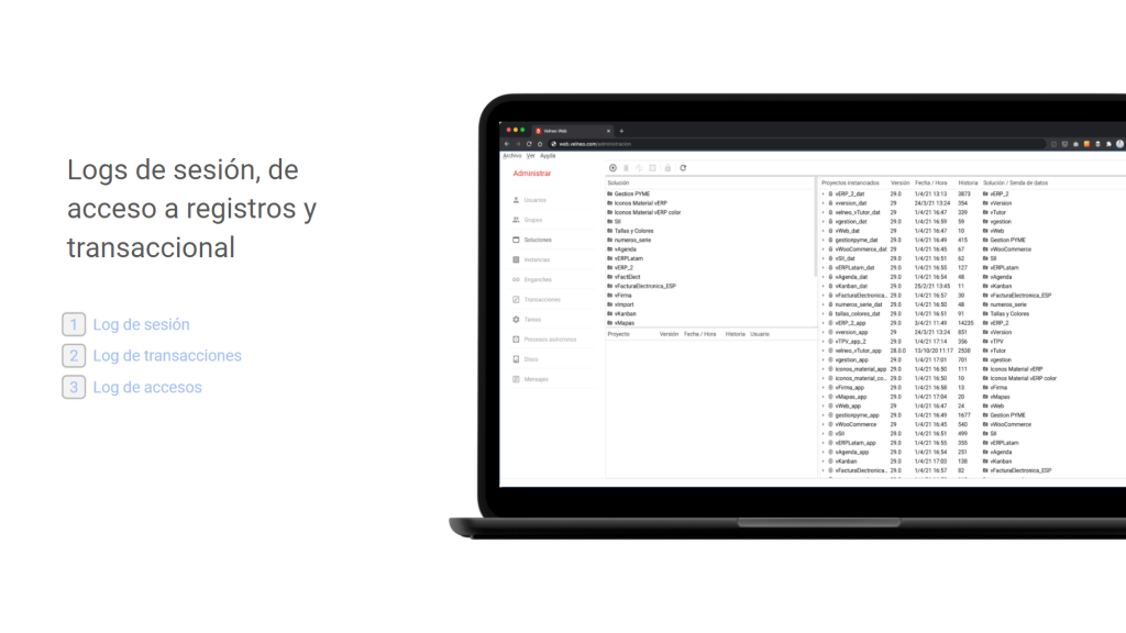 Plan de formación continua. Logs de sesión, de acceso a registro y transaccional 1