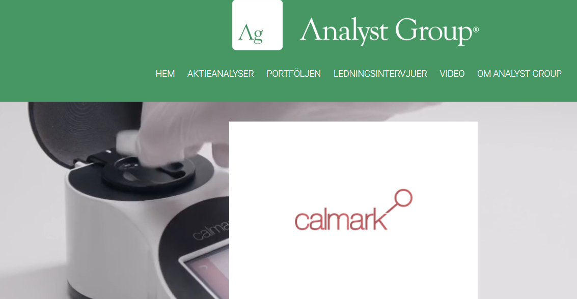Calmark Analyst Group Aktieanalys på Calmark Marknadslansering