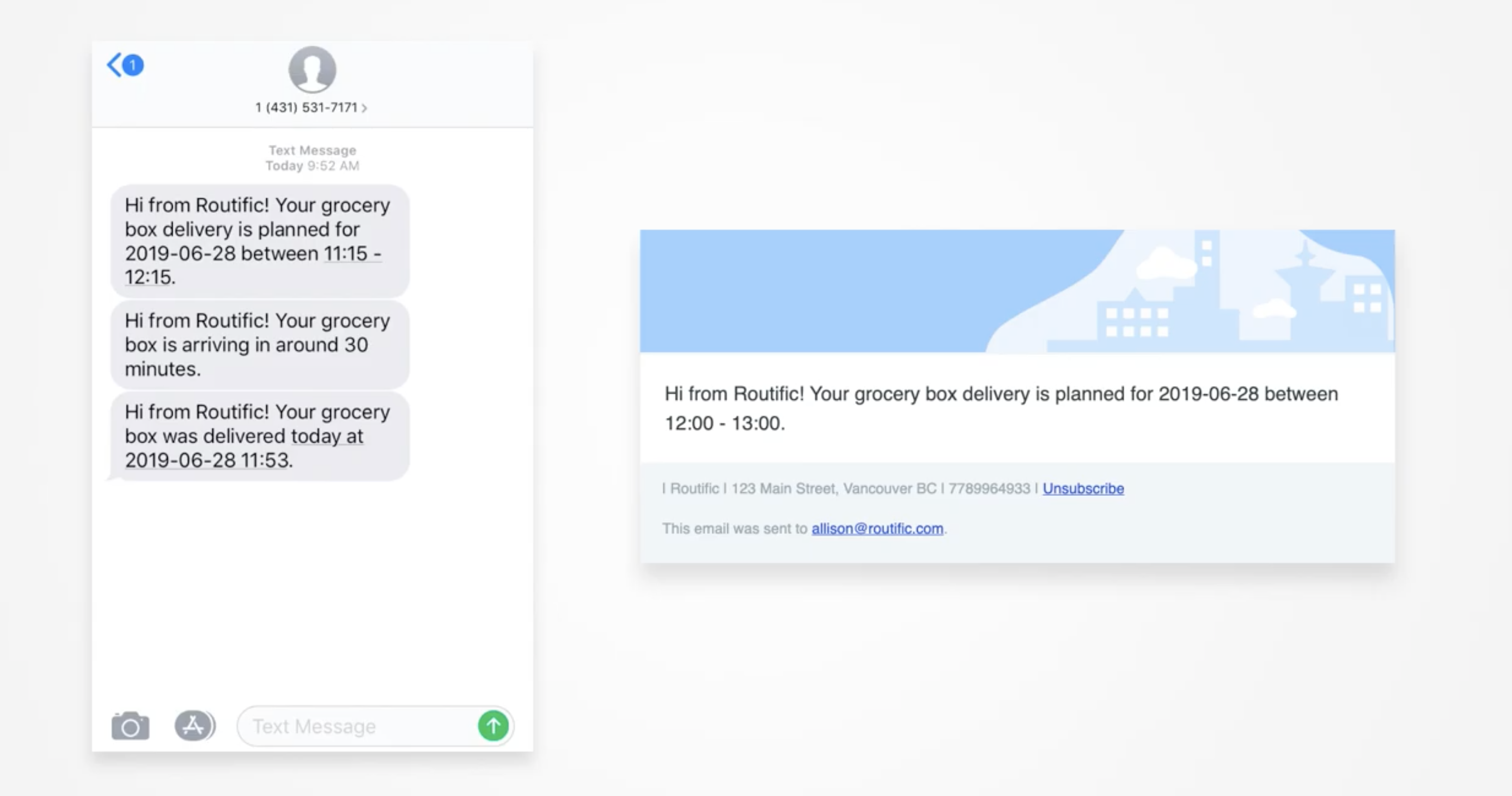 Customer notifications