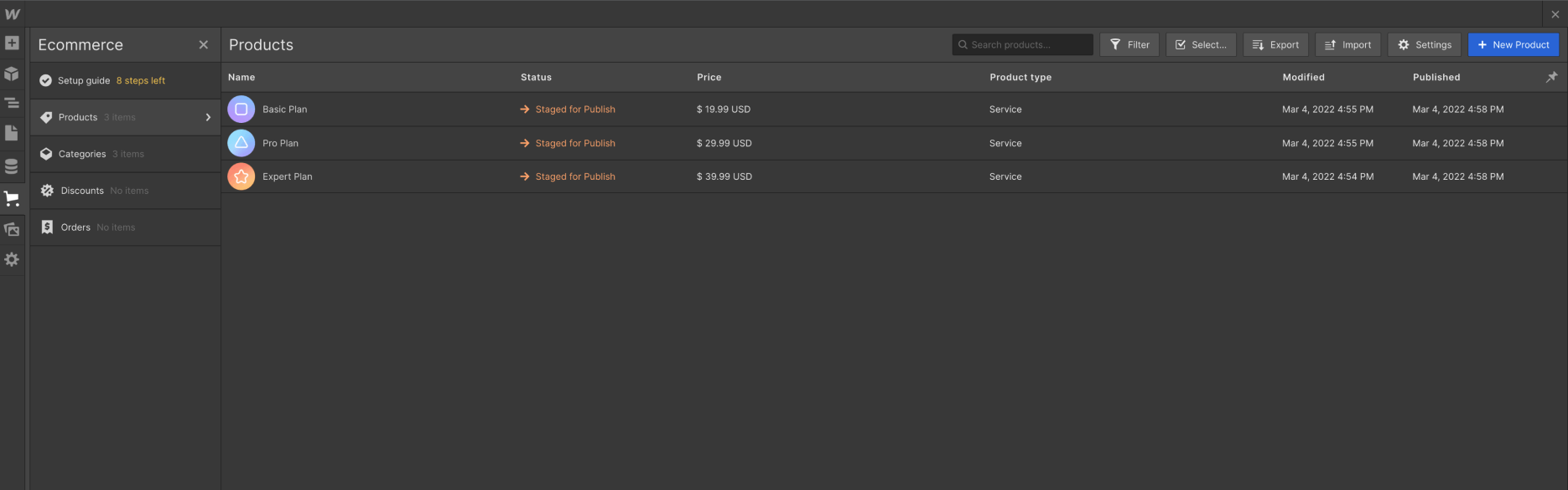 eCommerce Collection - Web3 X Webflow Template