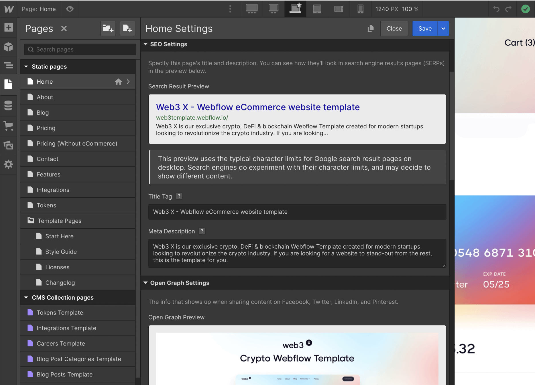 SEO - Web3 X Webflow Template