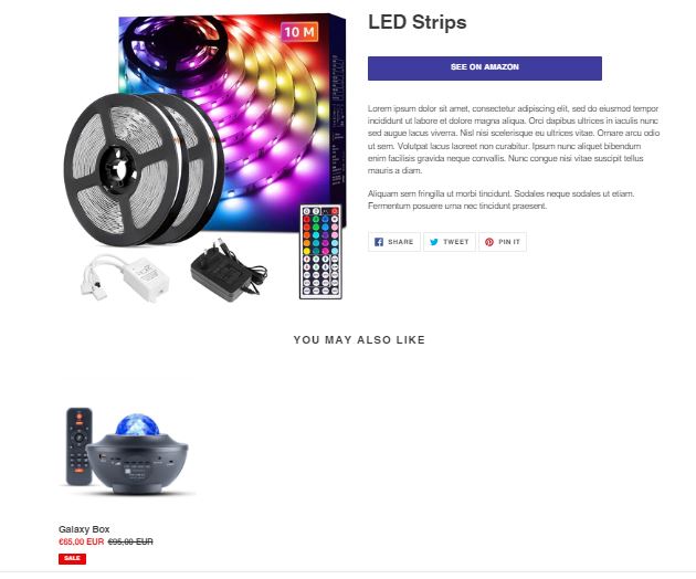 Affiliate Product image of LED strips.
