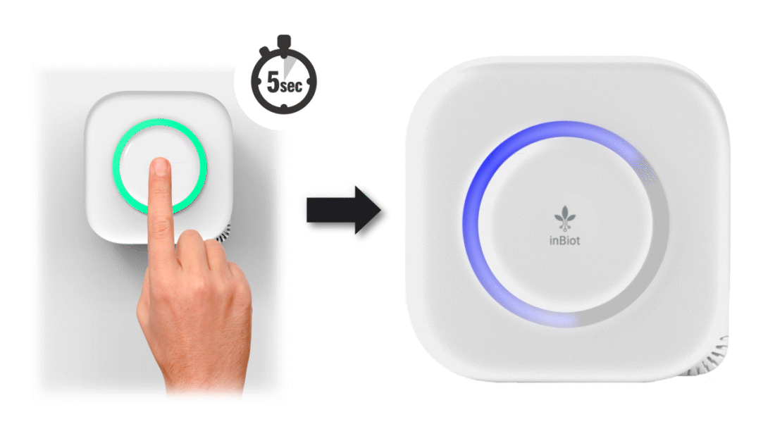 pulsa 5 segundos el touch del MICA para acceder al punto de acceso