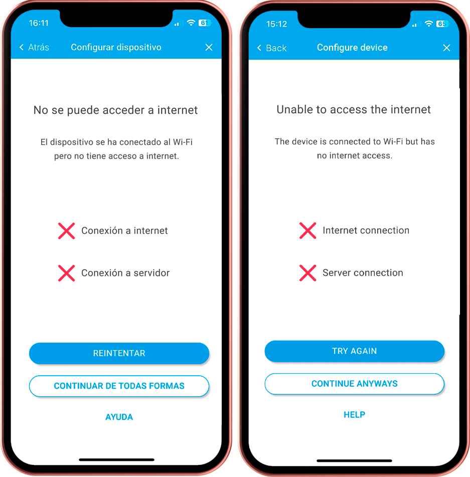 error de acceso a internet
