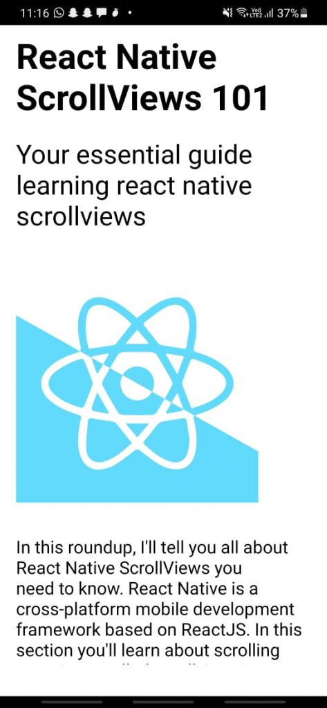 React Native Scrollview 101: The Best Practices Guide | Waldo Blog