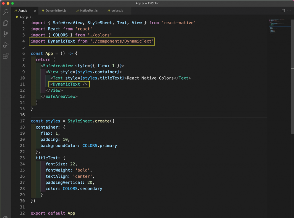 applying dynamic color