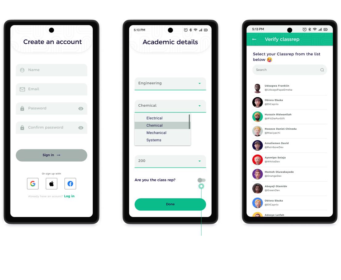 dubbly high fidelity mock ups, registration, 