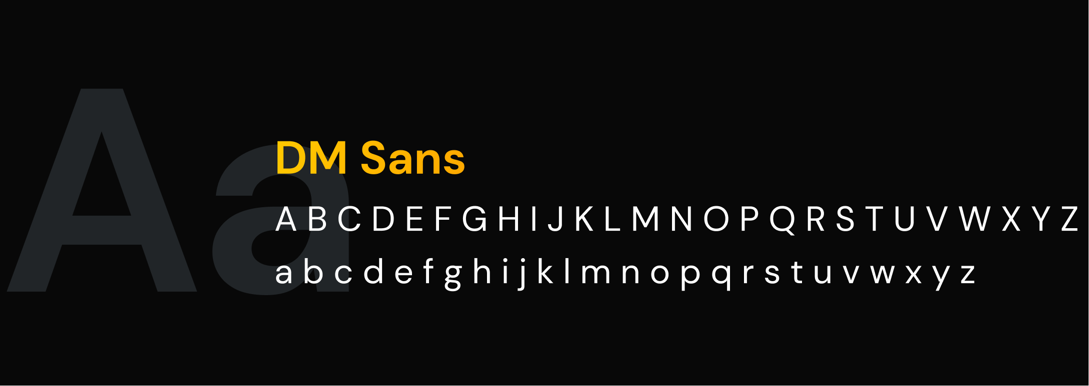 style guide of am realty website, d m sans typography