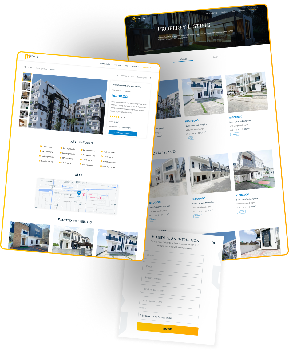 a m realty high fidelity, property listing