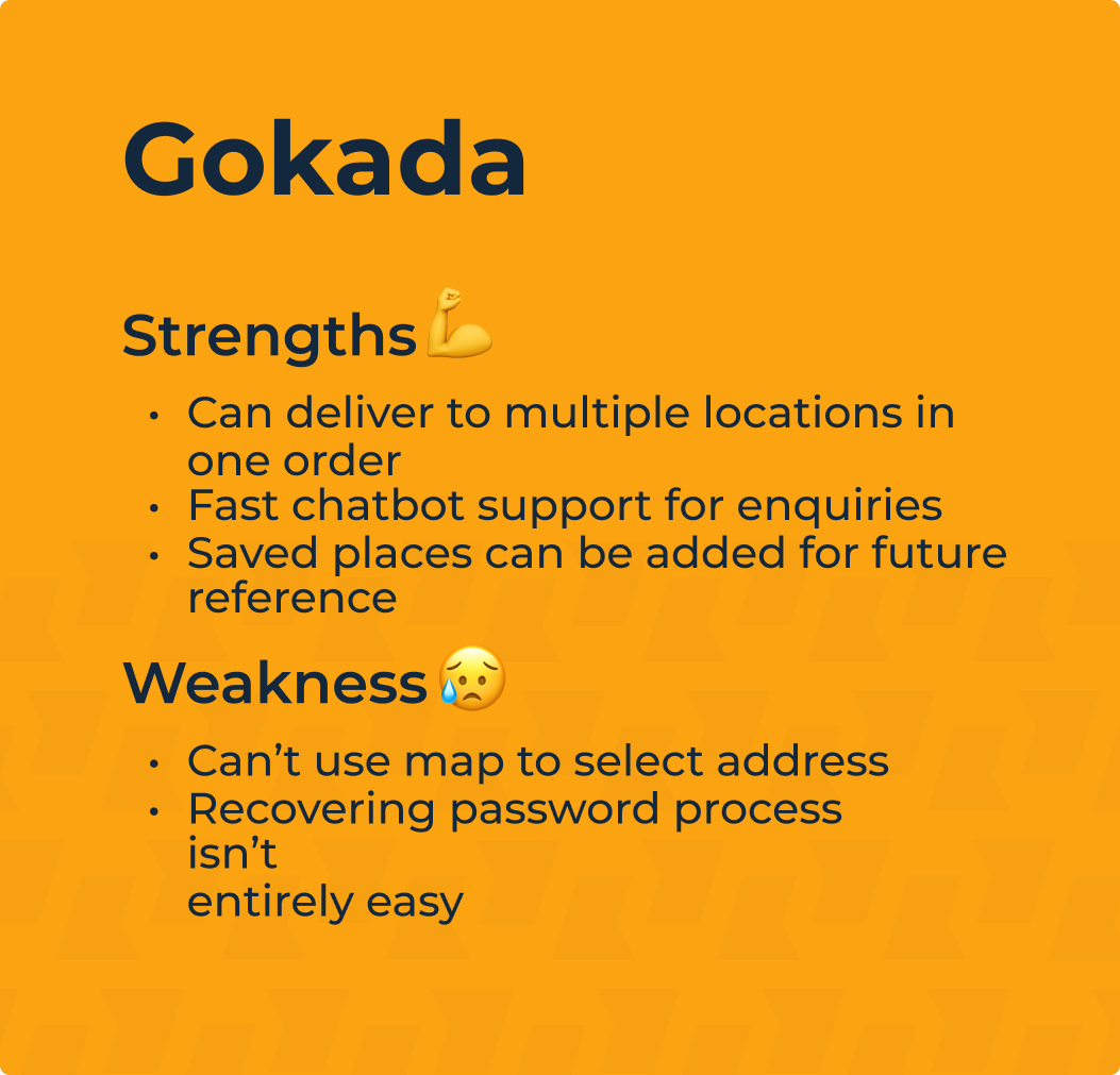 Key finding from the dlvrd project competitive audit on the gokada competitor