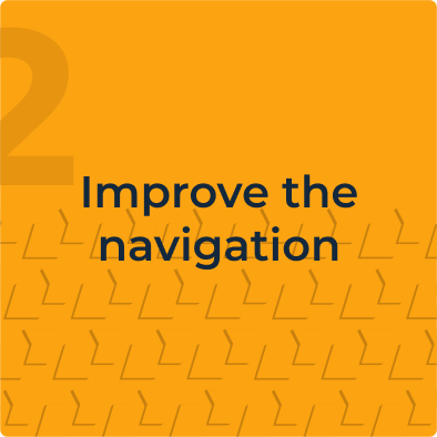 Key finding from the delivered project usability study, improve the navigation