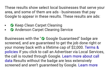 Breakdown of Google Guarantee Program and badge meaning