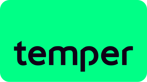 The logo of the company Temper.