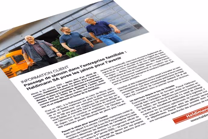 Couverture Information client Changement de génération