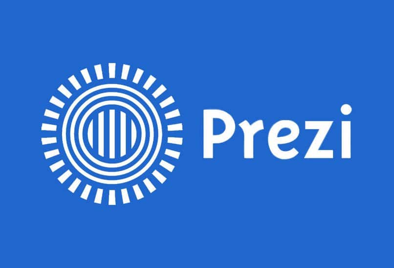 Image of the Prezi logo on blue background