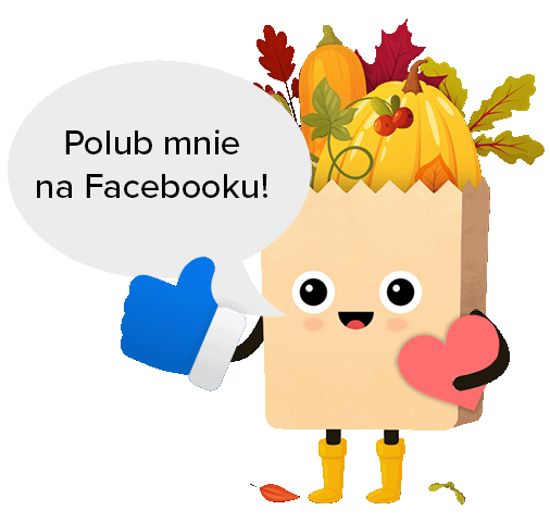 Pan Torebka zachęcający do polubienia mediów społecznościowych Barbora.pl