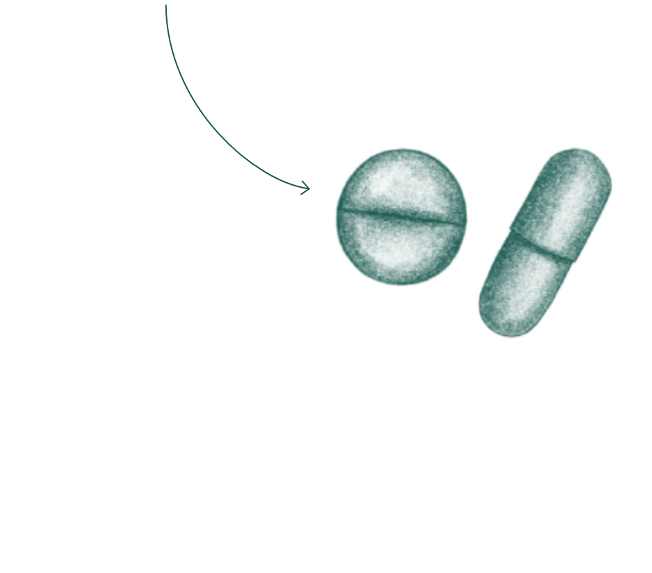 Illustration of medical pills