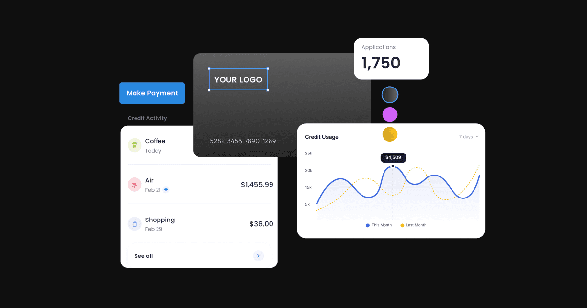 A visuals presenting a white label card features