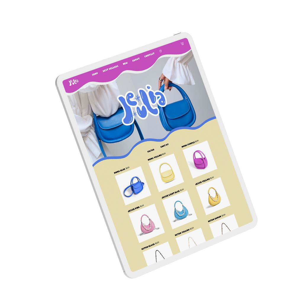 Jeulia website mockup by Aunty Sammy