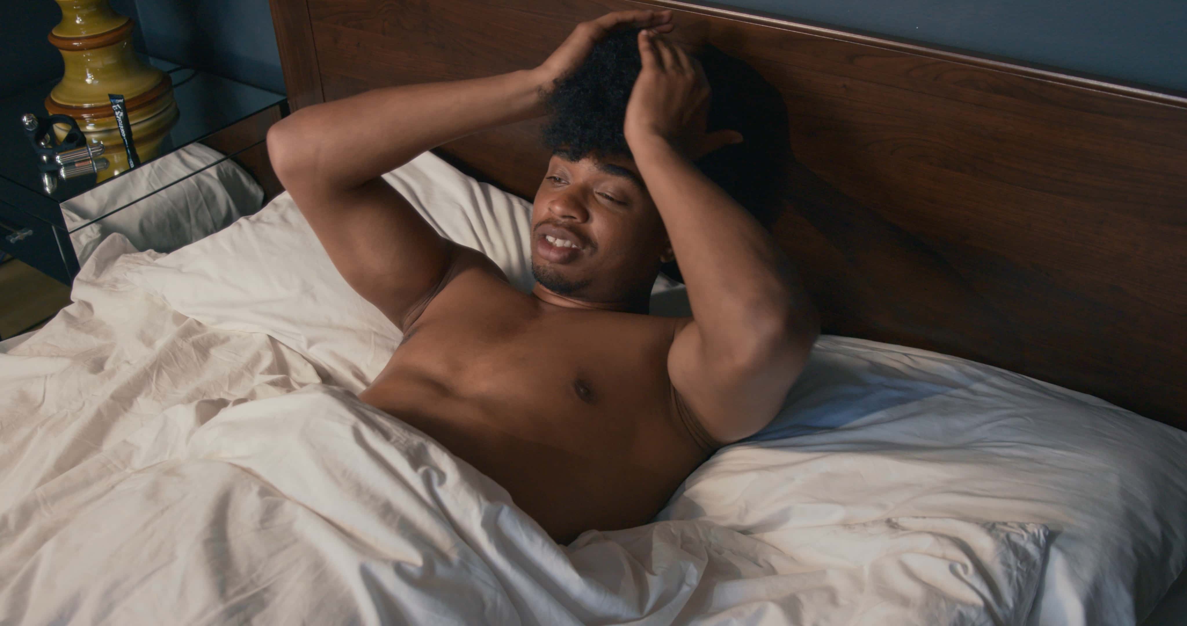 man in bed